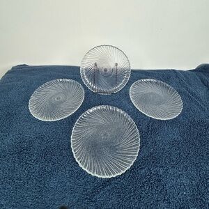 Set of 4 - VTG Arcoroc Seabreeze salad/dessert plates, 7 1/2" diameter
